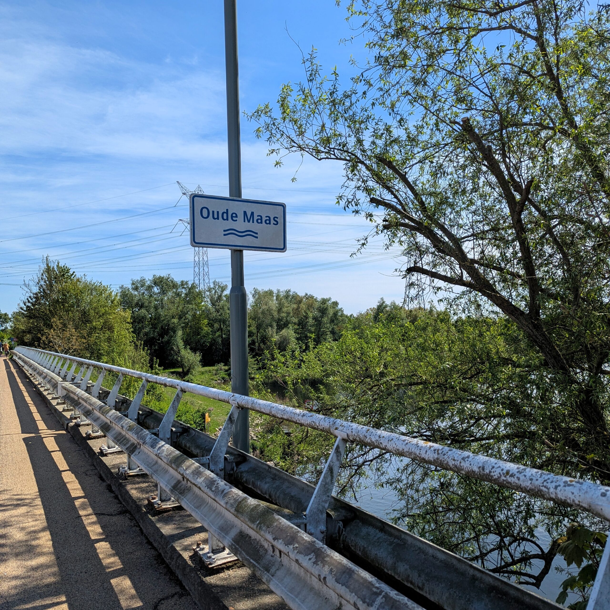 Beschilderung Oude Maas Maas-Radweg Etappe 1