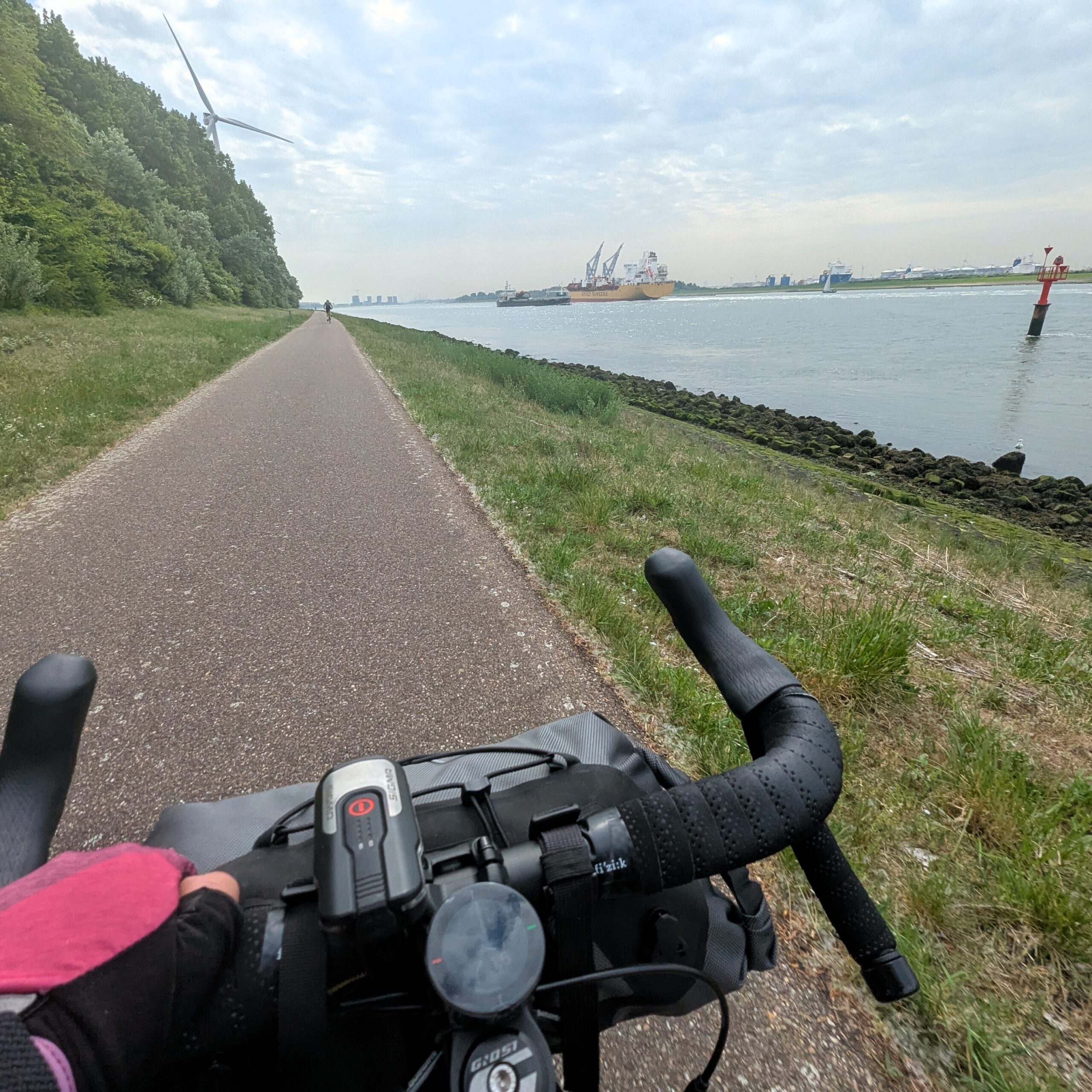 Maas Radweg Richtung Rotterdam