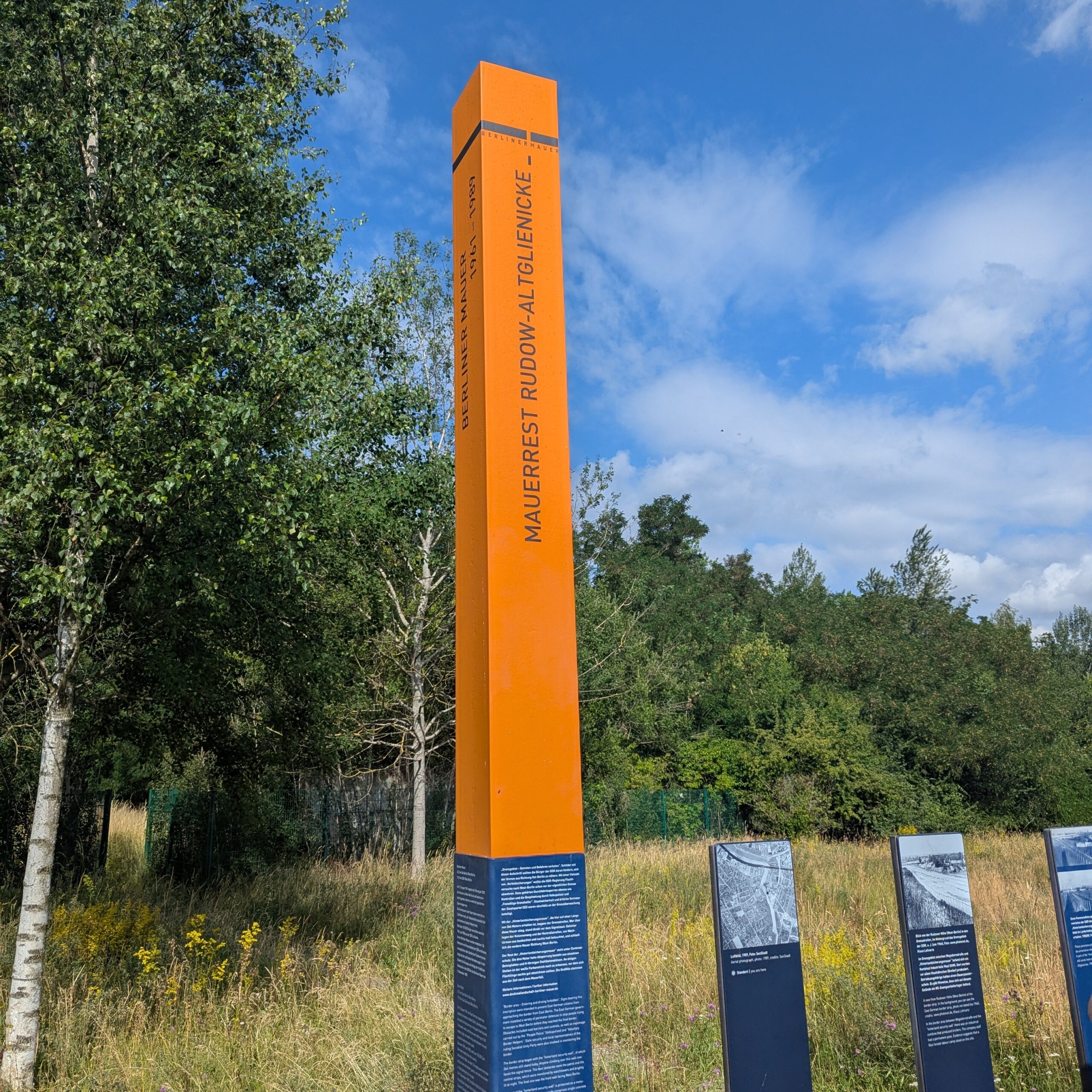 Mauerweg Radtour Infoschilder