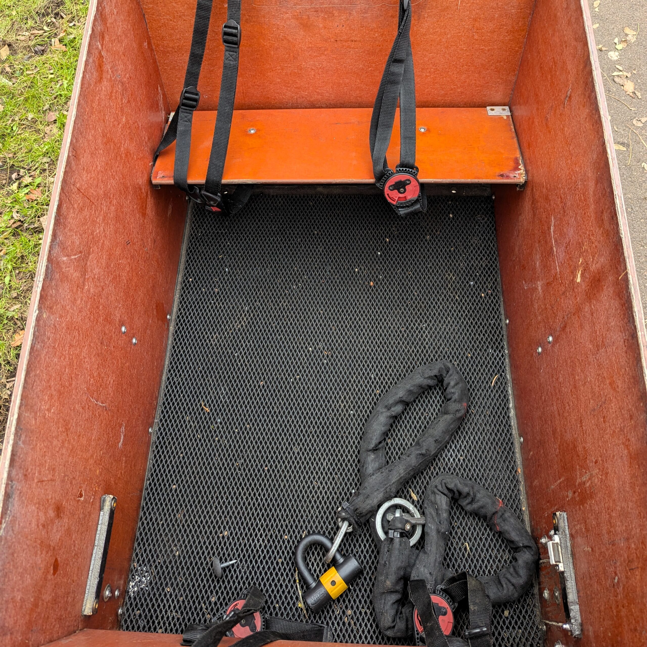 Innenraum vom Lastenrad der fLotte Berlin