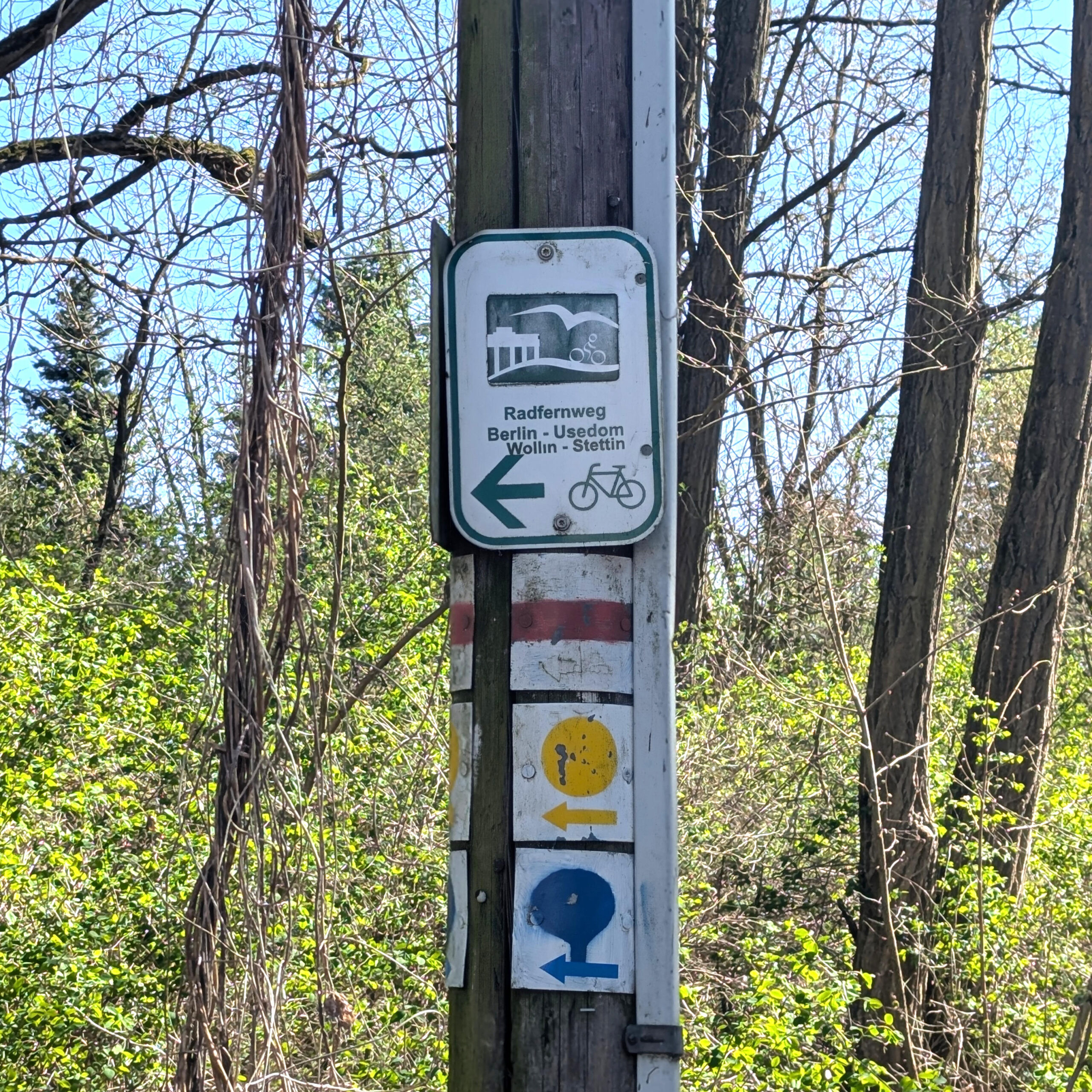 Beschilderung Berlin Usedom Radweg